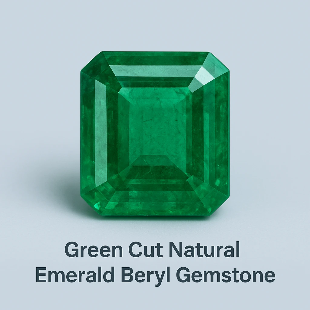 Green Cut Natural Emerald Beryl Gemstone